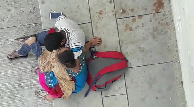 Lover outdoor, secretly captured