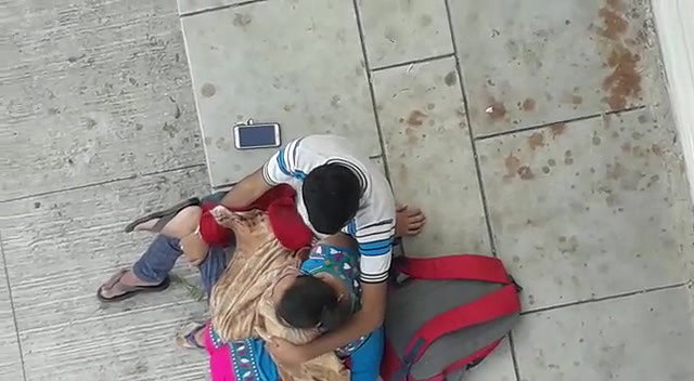 Lover outdoor, secretly captured