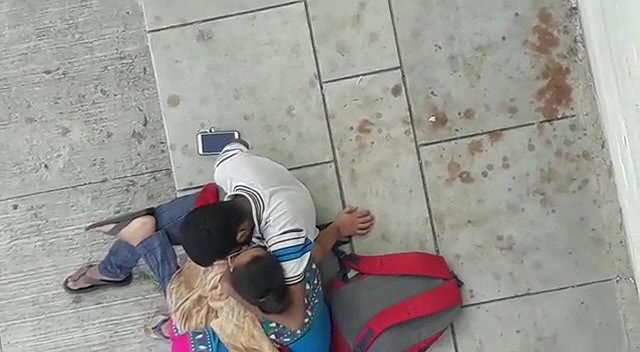 Lover outdoor, secretly captured