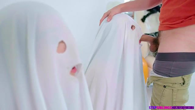 stepsiblingscaught two ghosts and one stepbro long