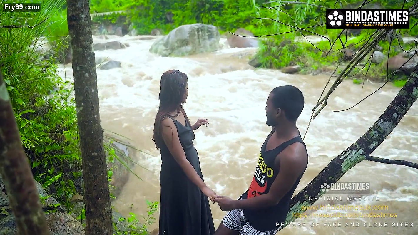 Desi Couple Srabani and Suman Sex In the open jungle outdoor in the Waterfall