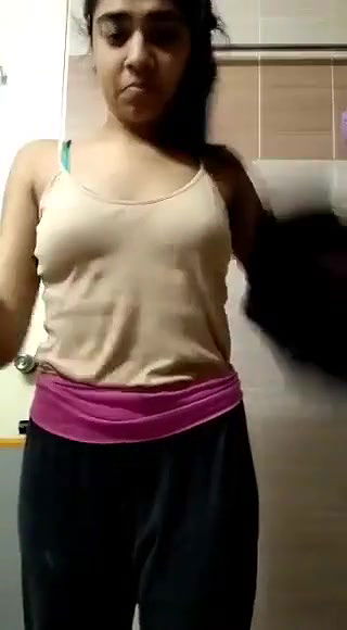 Indian cute collage girl bathing and strpping