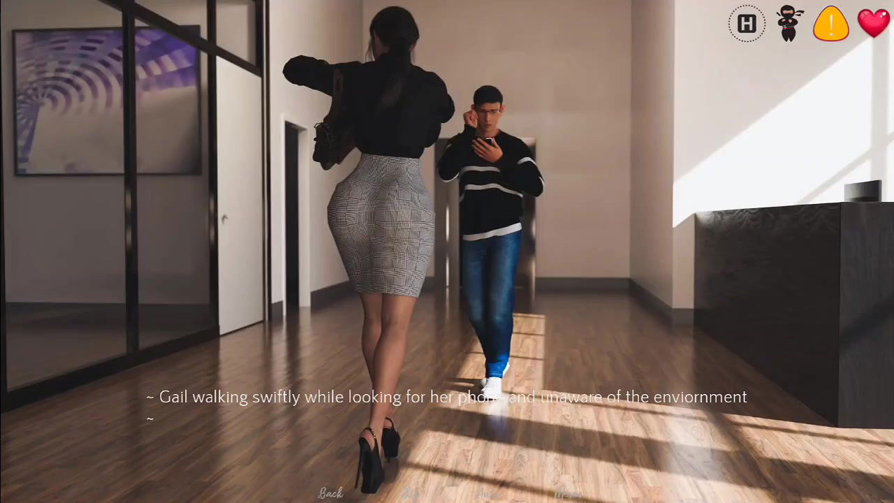 Stepsister kissing office old boss for promotion