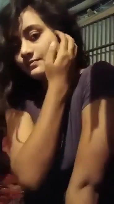 Beautiful girl showing