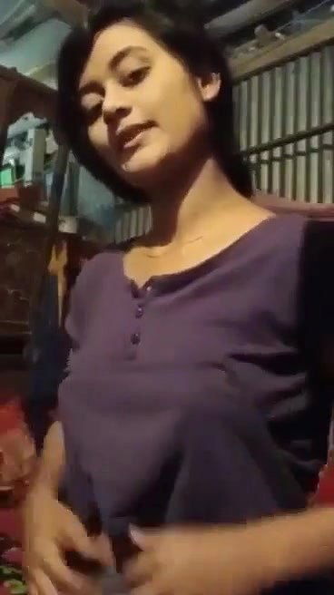 Beautiful girl showing