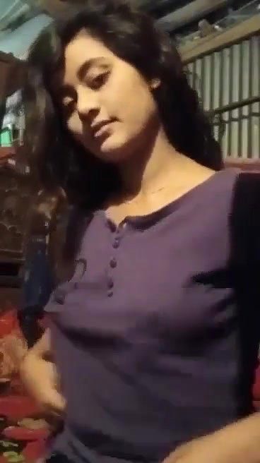 Beautiful girl showing