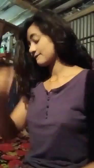 Beautiful girl showing