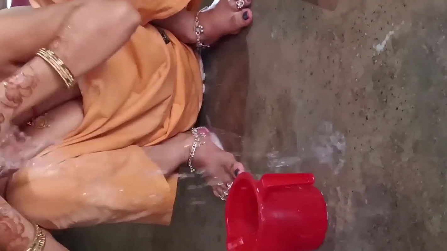 Beautiful Village bhabhi bathroom pissing porn