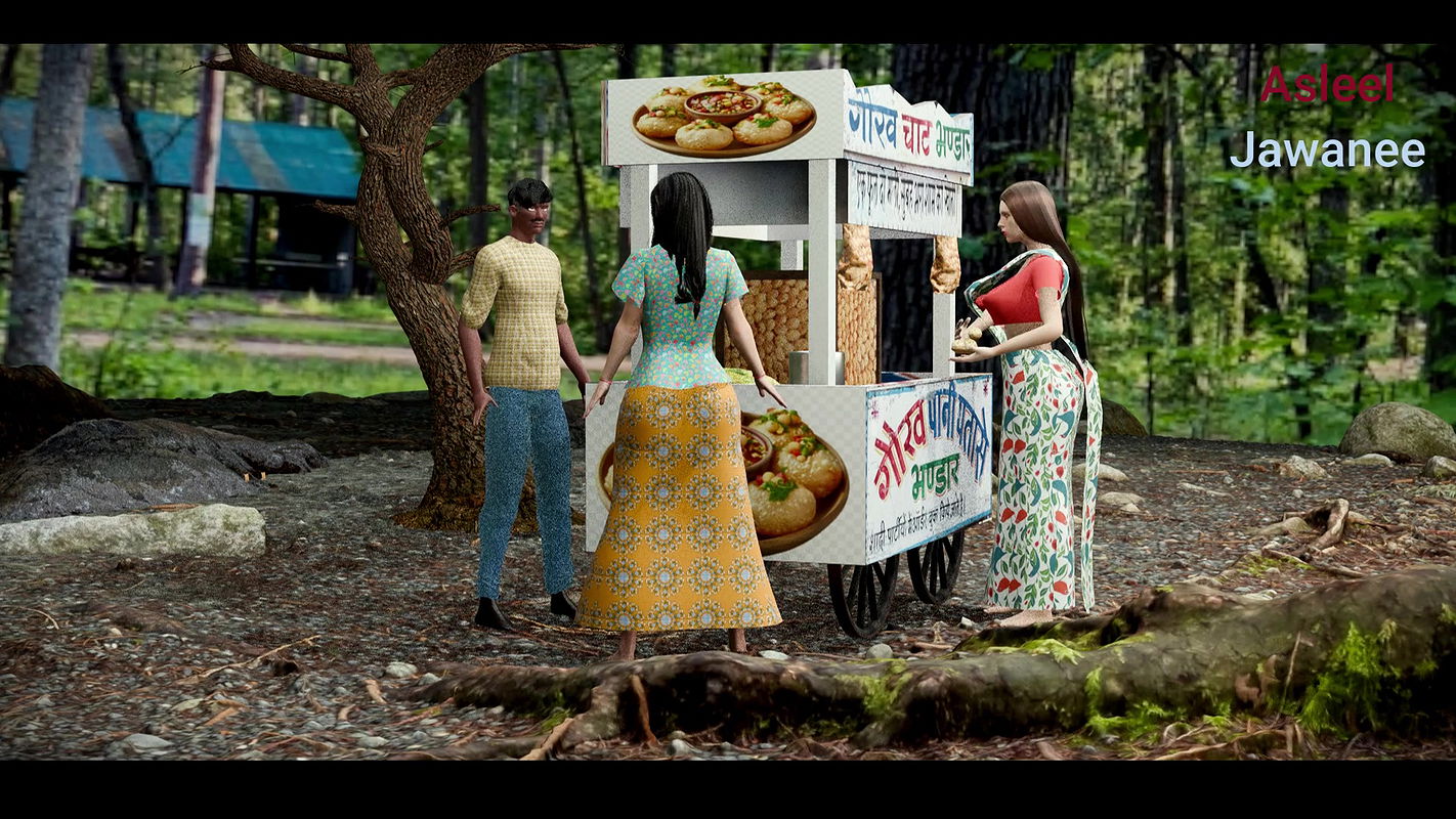 A young girl fucked by a street food snacks shopkeeper (Panipuri guy fucked young girl in the jungle)