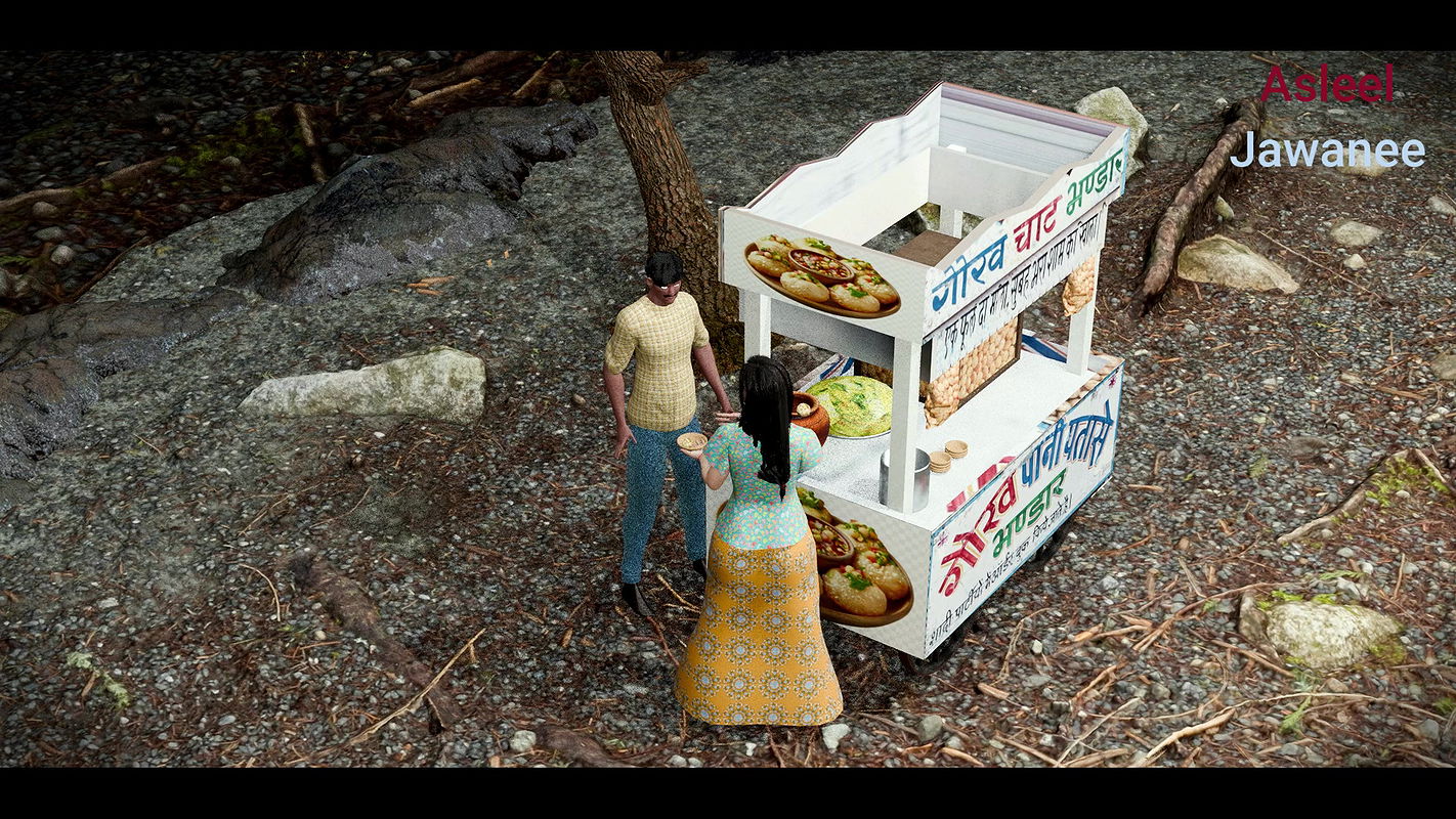 A young girl fucked by a street food snacks shopkeeper (Panipuri guy fucked young girl in the jungle)