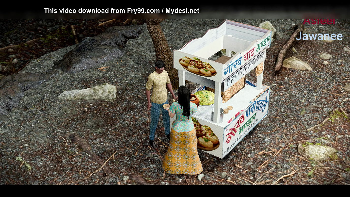 A young girl fucked by a street food snacks shopkeeper (Panipuri guy fucked young girl in the jungle)