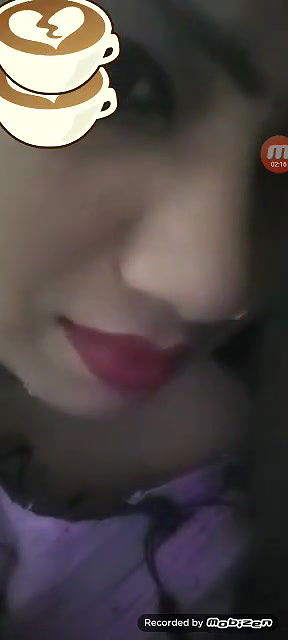 Beautiful girl showing