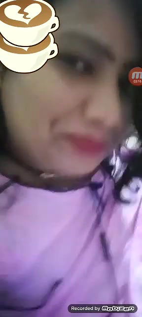 Beautiful girl showing