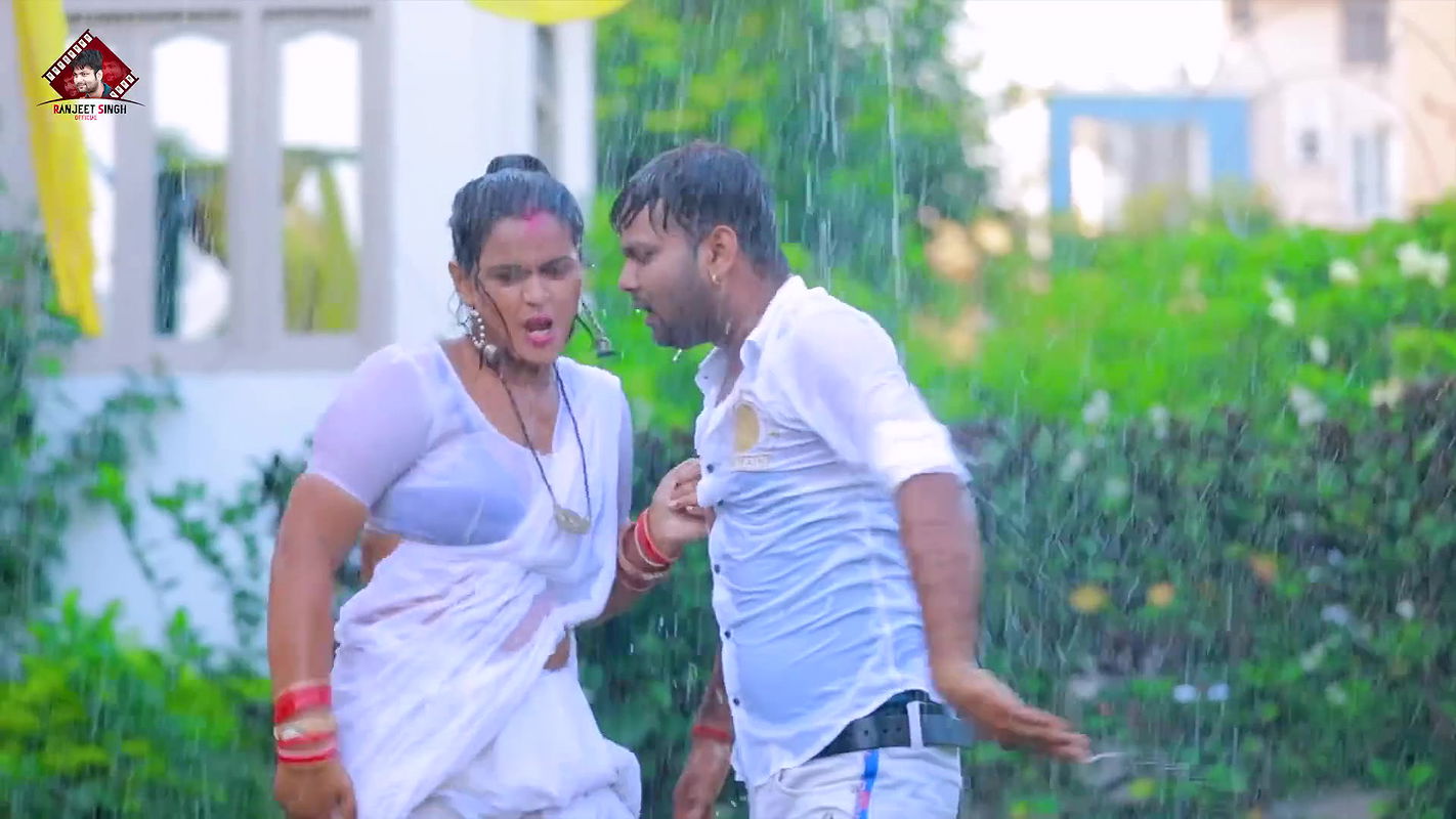 Cute bubbly Mahima Singh hot bra show in wet transparent white blouse