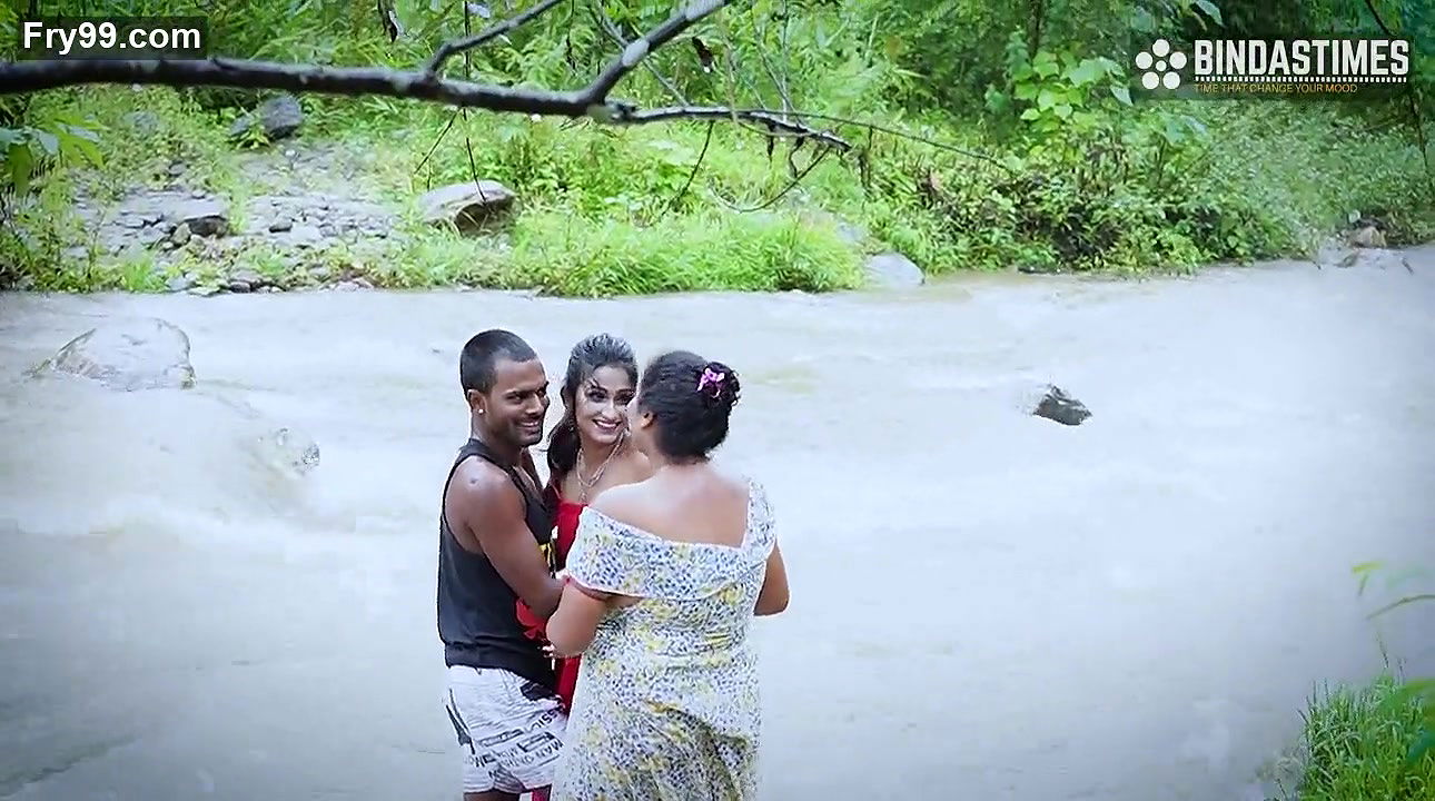 three bestfriends fuck by the river side