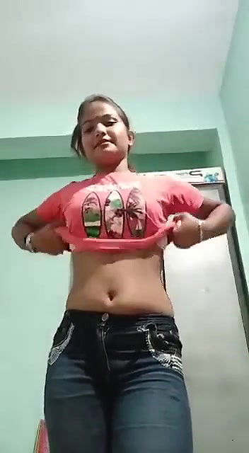 Shy girl Making changing clip for lover