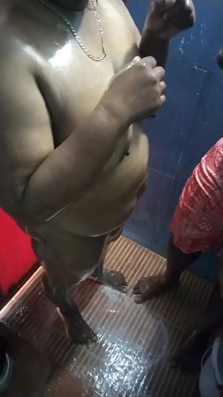 Couple Bathing Hot Taking Video