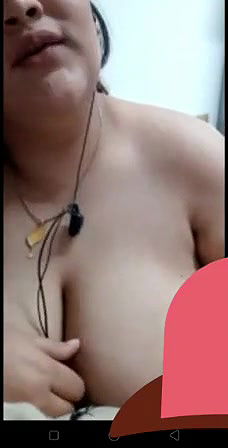 Beautiful Bhabhi showing her big titties on video call