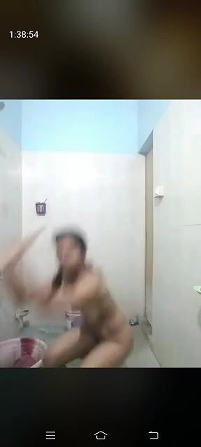 Dancing nude in bathroom