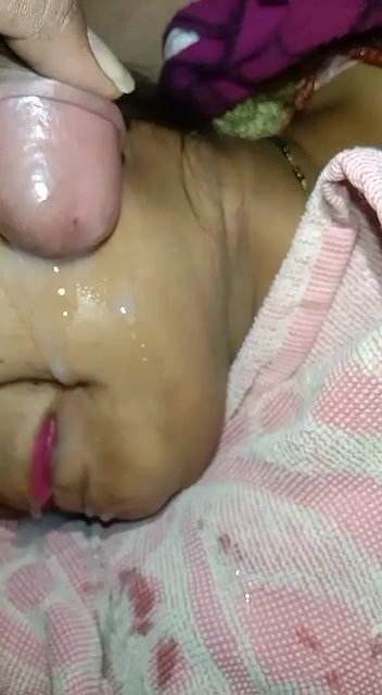 Cum on her face