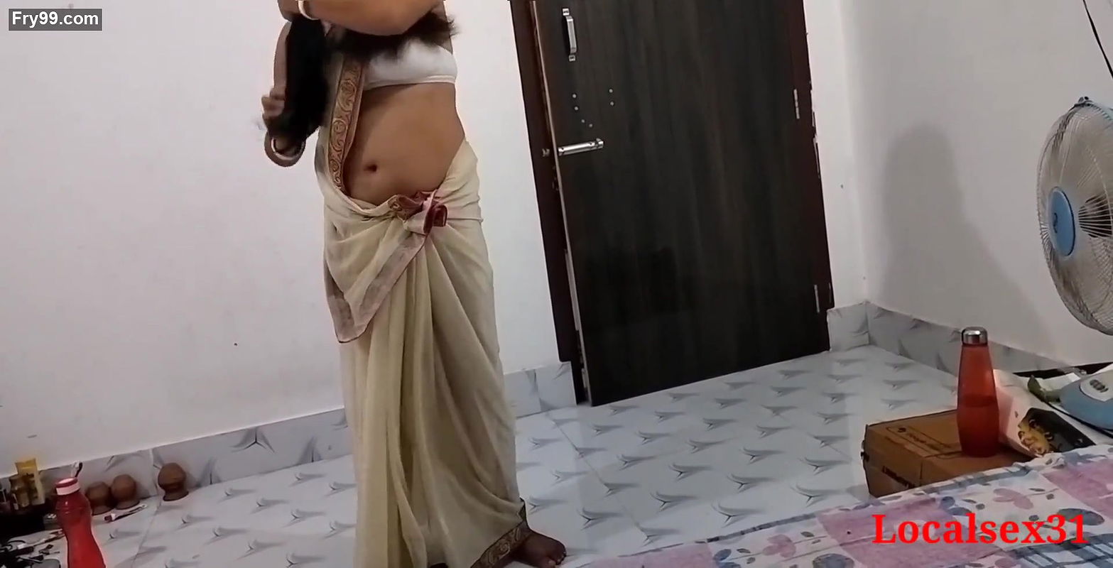 White saree Sexy Real xx Wife Blowjob and fuck