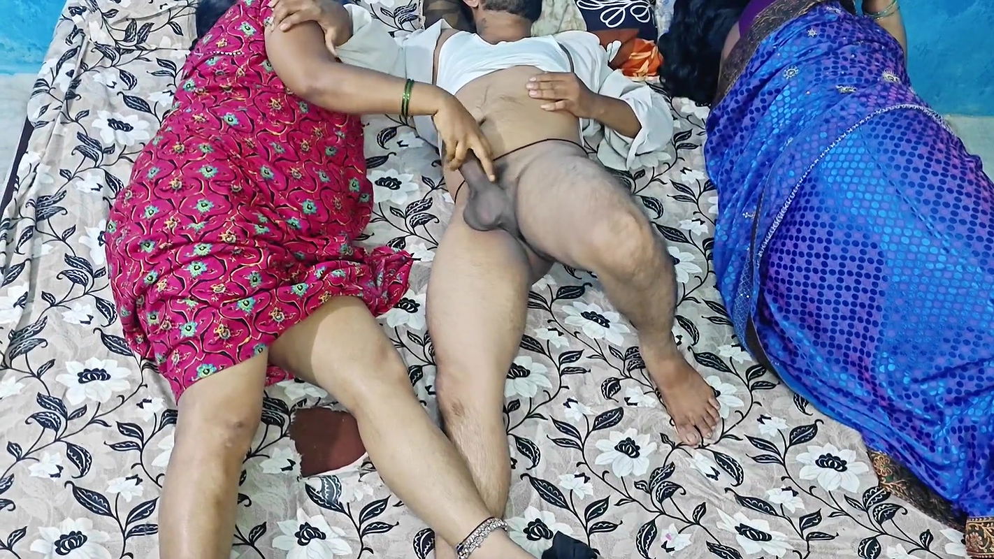 Stepson Shares a Bed with His Desi Stepmom and Her Close Freind,he Got a Chance to Fucked Both of Them..