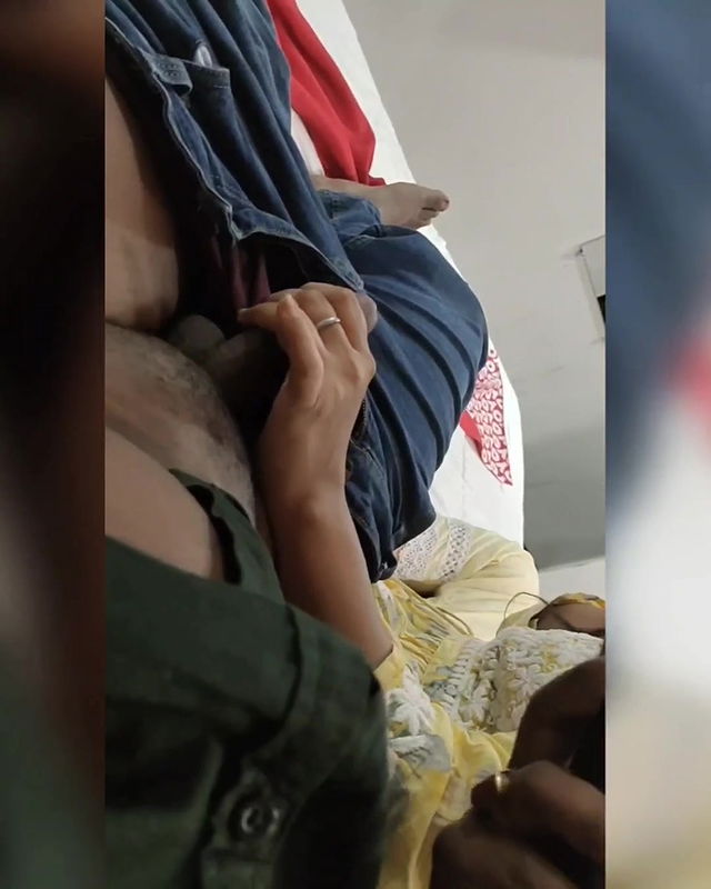 Trisha Play with Dick While Talking on Phone