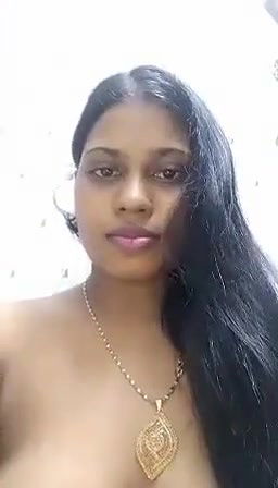 Tamil cute newly married bhabhi showing her hubby from washroom