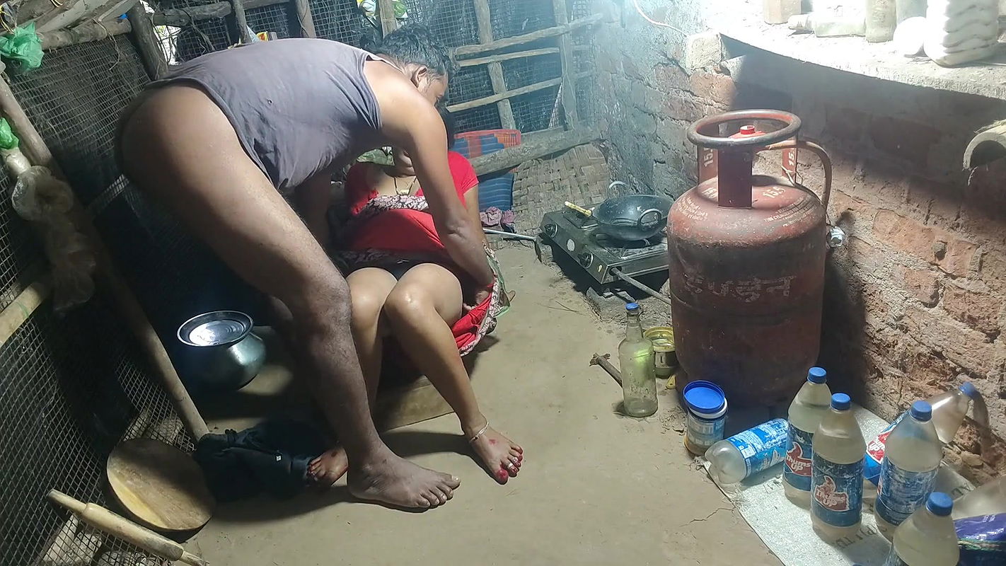 Naked Stepsister and Fucked in the Village Kitchen