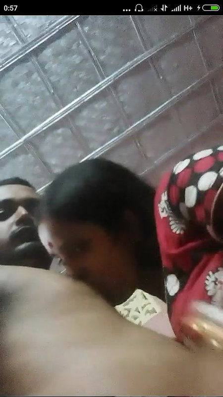 Newly-married couple foreplay sex on cam