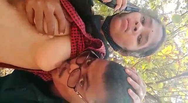 Outdoor boobs sucking