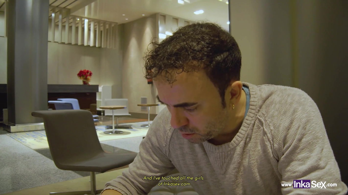 Tender pink Spanish redhead gets fucked as a gift by stranger