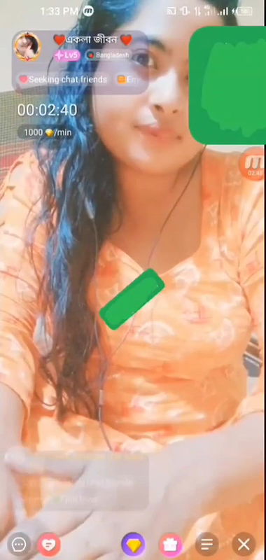 Bengali hot girl 121 chamet with full face private