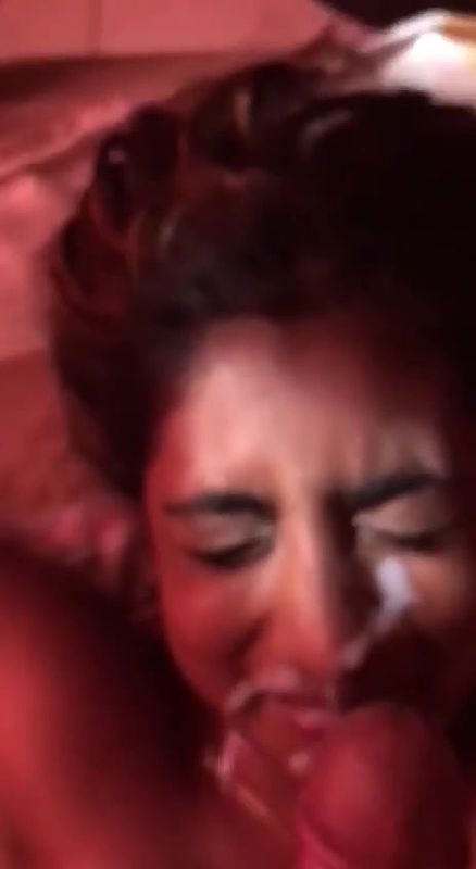 Taking cumshot on face