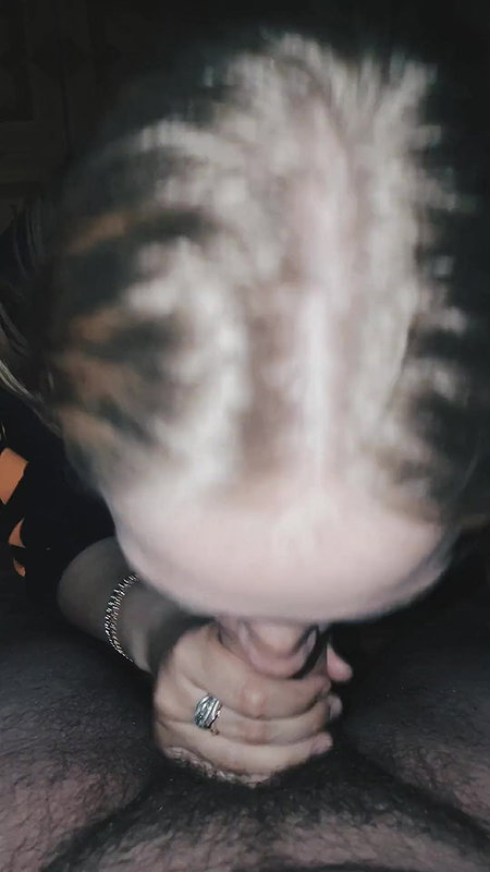 Slutty Blonde Teen Sucks and Smokes a Cigarette