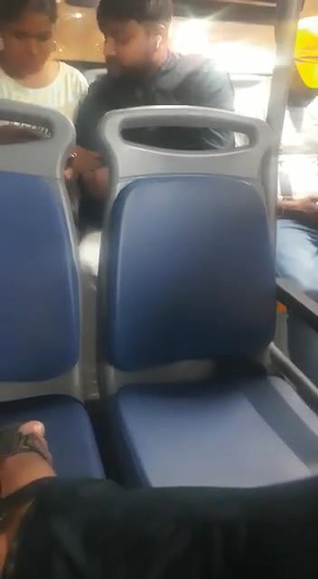 Giving handjob in dtc bus