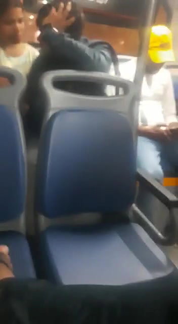 Giving handjob in dtc bus