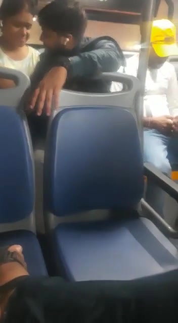 Giving handjob in dtc bus