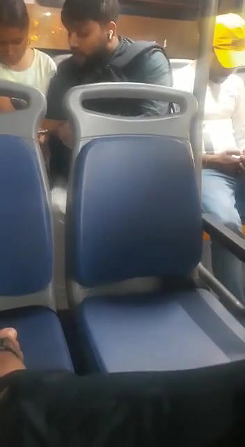 Giving handjob in dtc bus