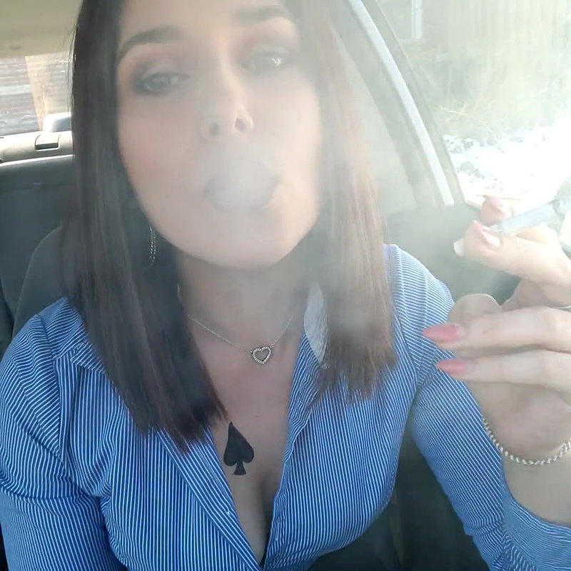 Car Smoking With Match Light Up