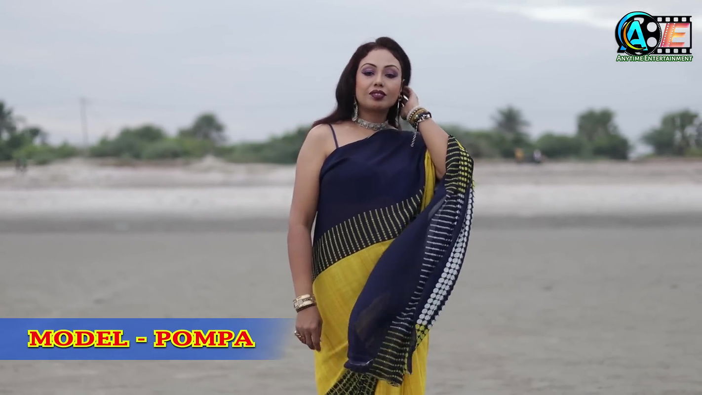 Bold Saree Shoot Hot Saree Shoot Healthy Chubby Model Kobita Exclusive Hot Navel Show Video