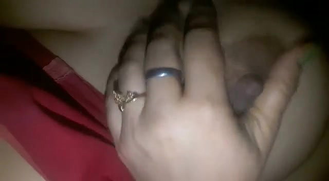 Horny Desi Bhabhi Pressing Her Boobs
