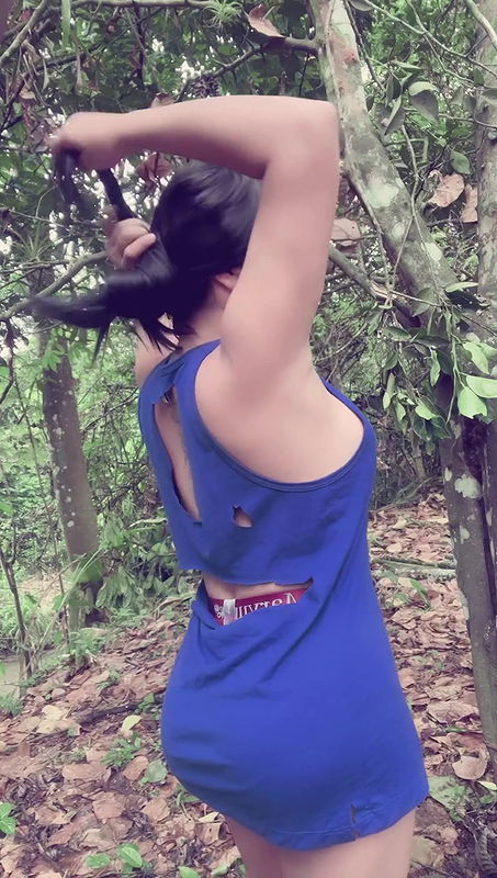 Sexy hot girl dress changing in wild hot boobs show