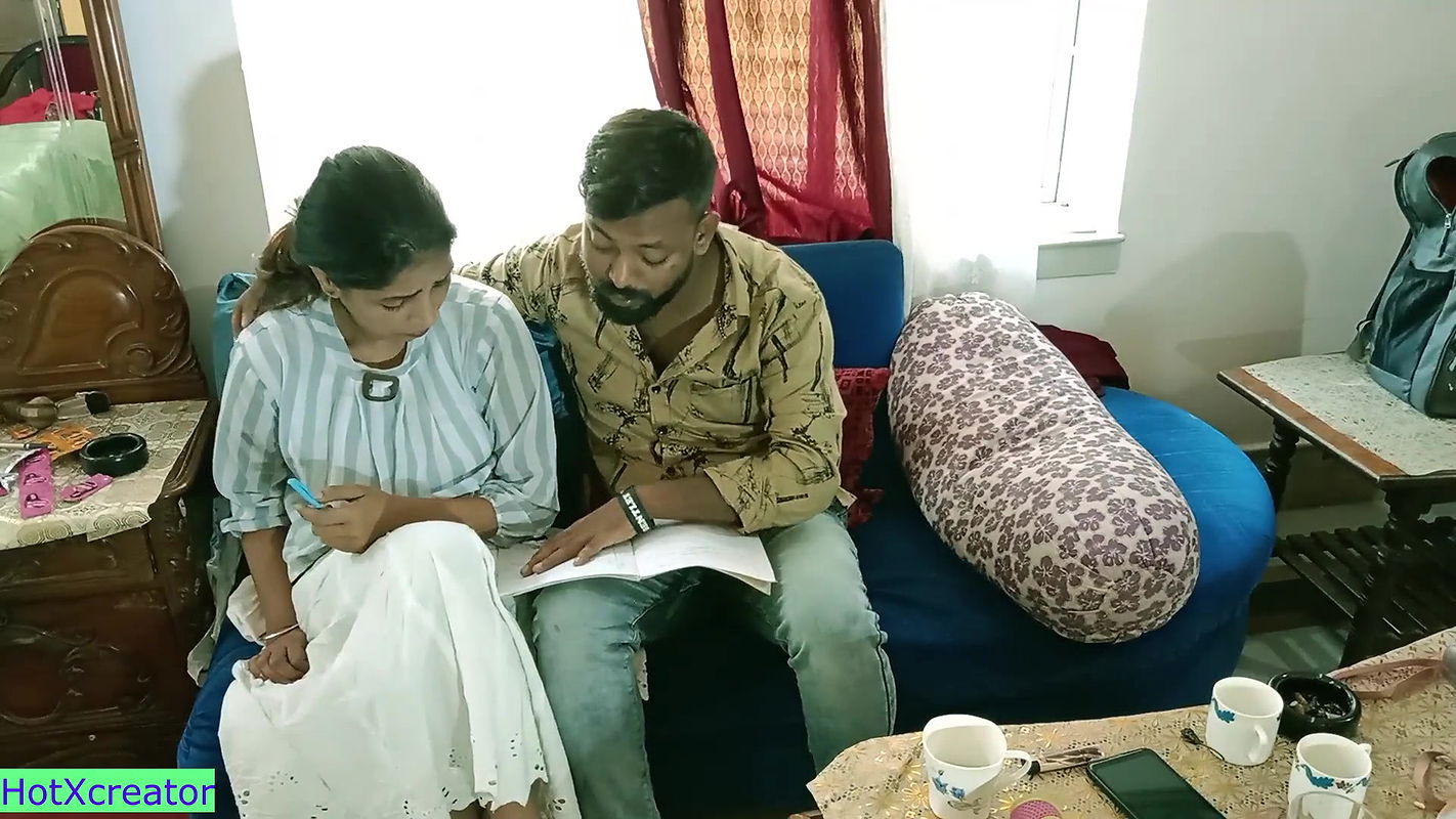 Indian beautiful university girl hot sex with young sir! I need good mark sir!