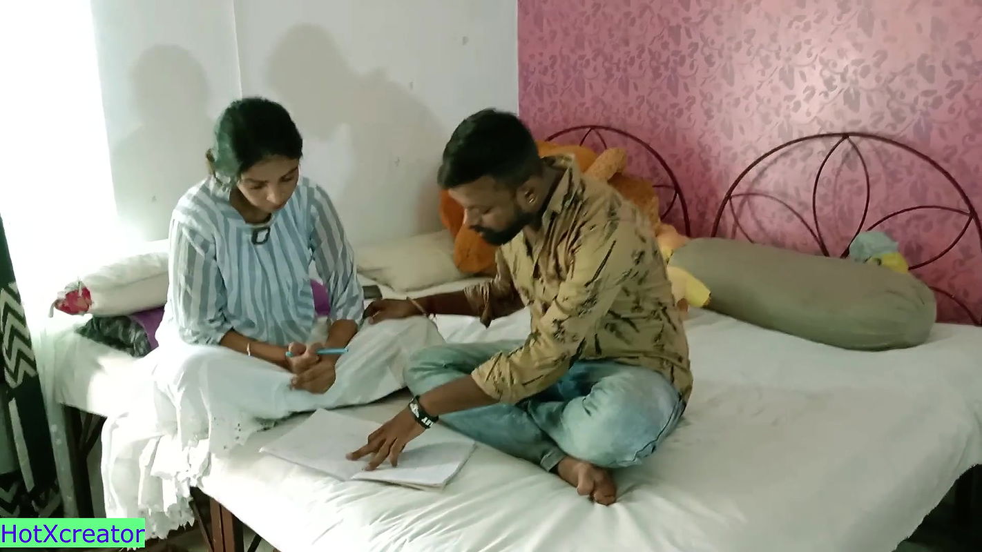 Indian beautiful university girl hot sex with young sir! I need good mark sir!