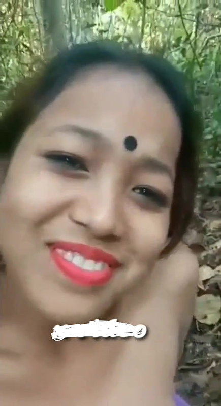 Assame Girl With Lover in Jungle