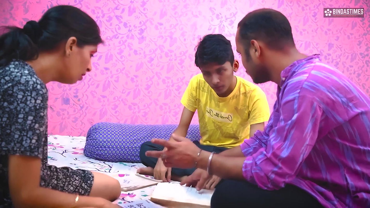 Desi Step Mom teaches her Step son How to Fuck and get threesome Fucking Experience with a Teacher ( Hindi Audio )