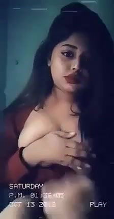 Extremely Hot Insta Babe Playing with her Boobs.