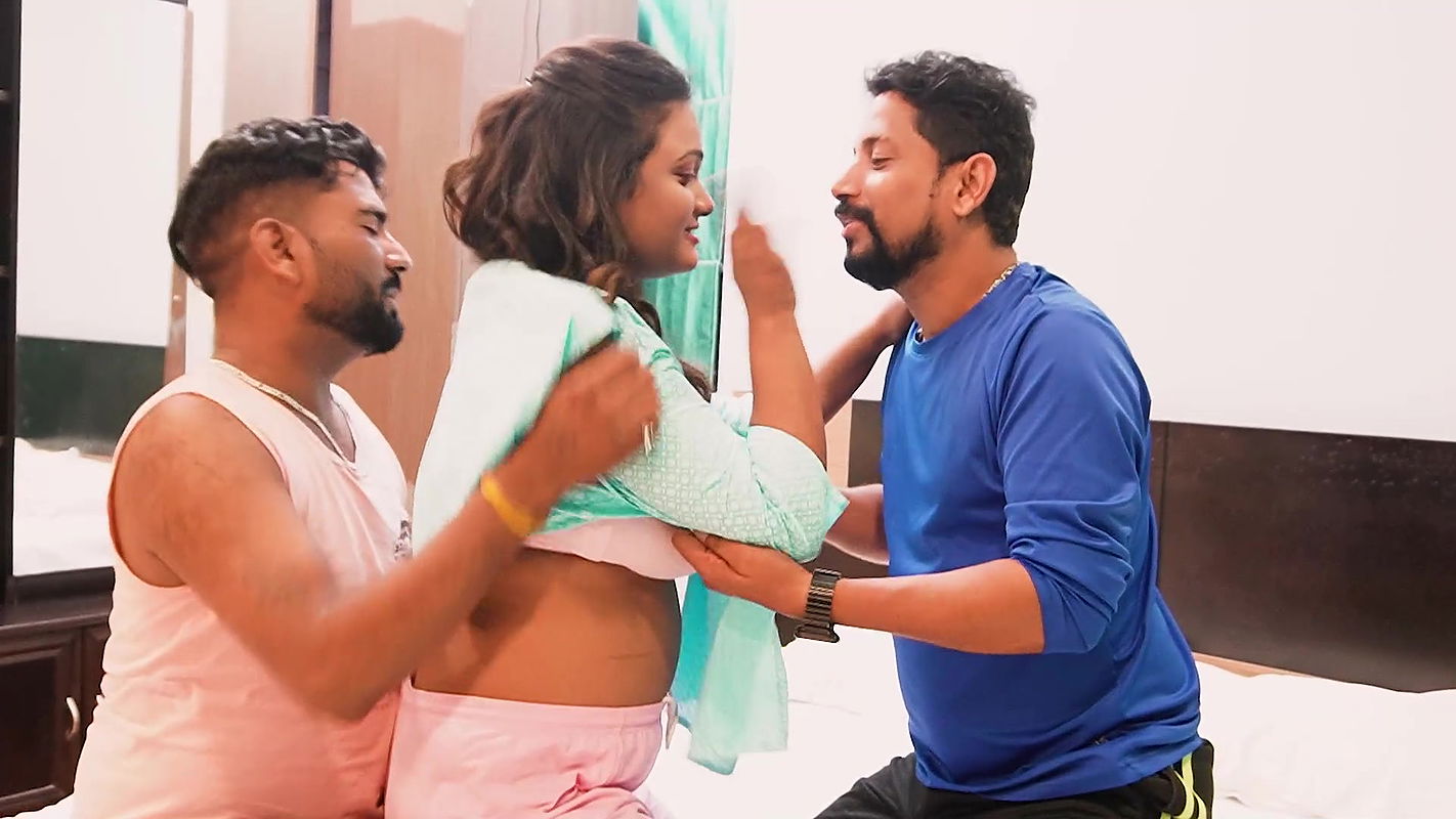 Spitting Fun with Neighbor Girl, Threesome Sex