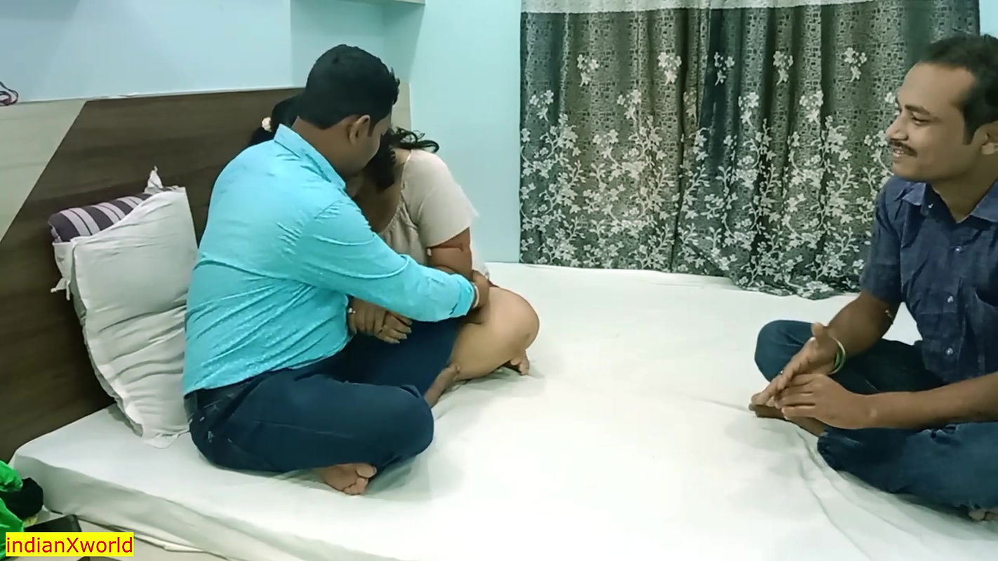 Indian pervert husband allows stepbrother to fuck his hot wife in front of him! Hindi hot sex